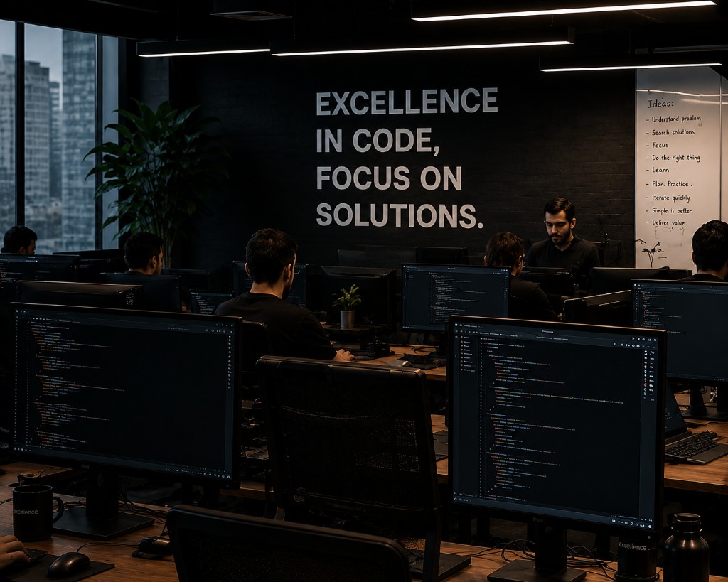 Development team at work